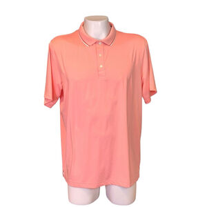 Men's Puma Coral White Polo Shirt XL d39